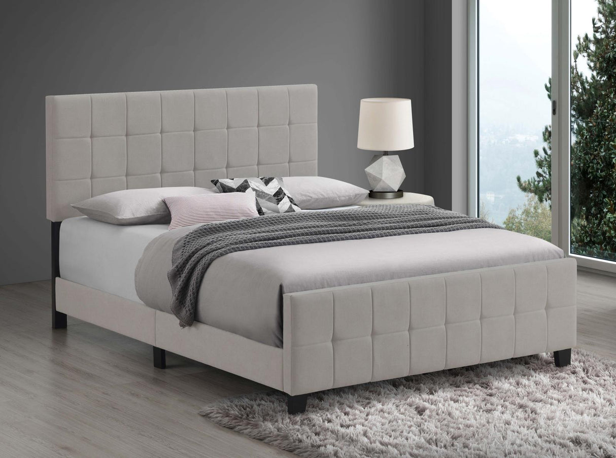 Fairfield Queen Upholstered Panel Bed Beige