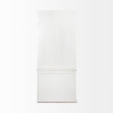 Fairview I White and Medium Brown Wood Three Shelf Shelving Unit by Mercana at Eve Furniture
