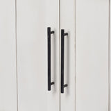 Fairview I White and Medium Brown Wood Three Shelf Shelving Unit by Mercana at Eve Furniture