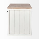 Fairview II White and Brown Two-Tone Stain Solid Wood Kitchen Island by Mercana at Eve Furniture