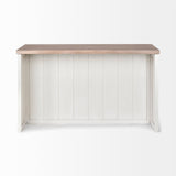 Fairview II White and Brown Two-Tone Stain Solid Wood Kitchen Island by Mercana at Eve Furniture