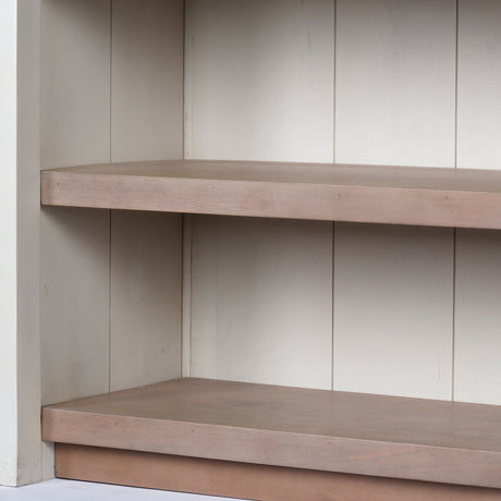 Fairview II White and Brown Two-Tone Stain Solid Wood Kitchen Island by Mercana at Eve Furniture