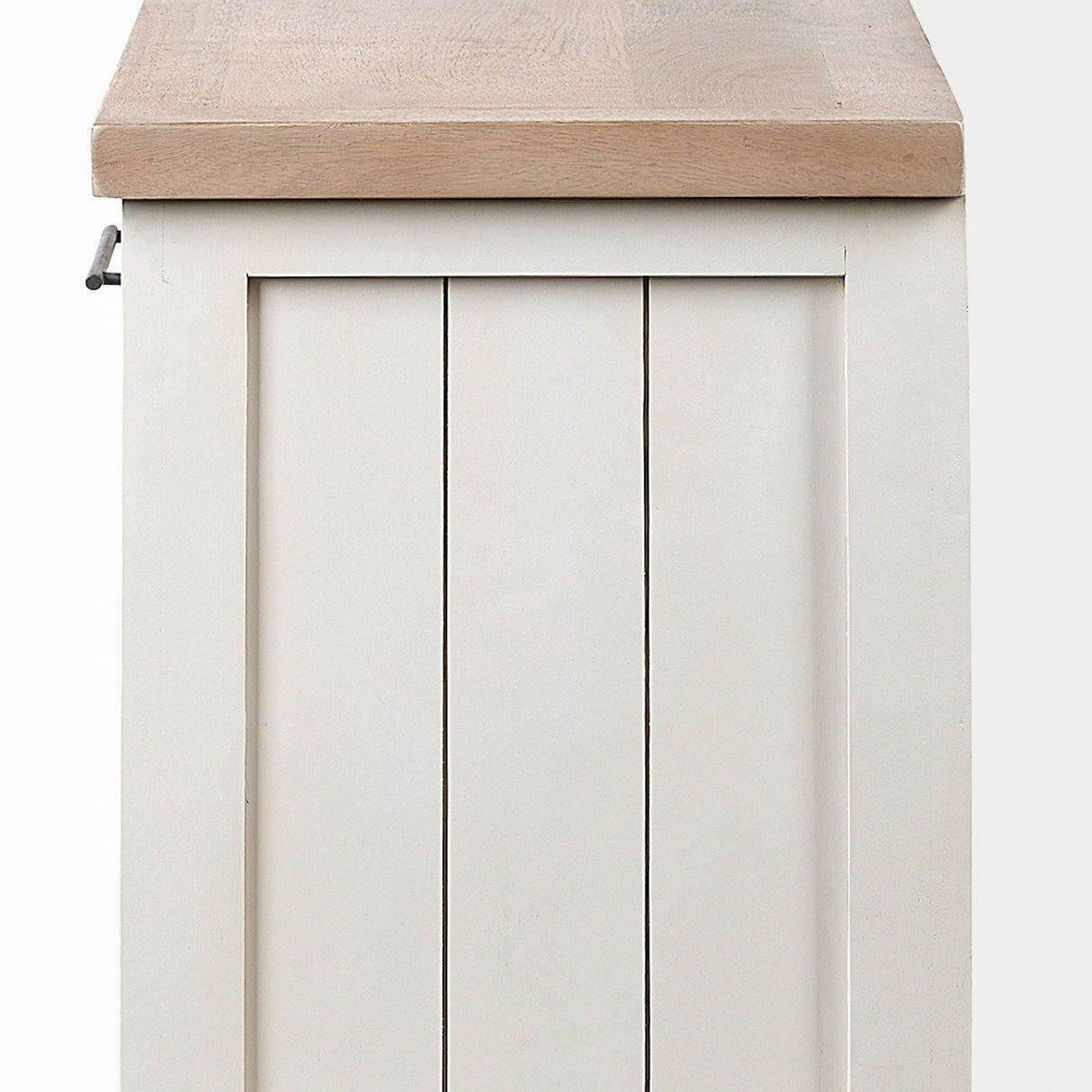 Fairview III Solid Wood Brown Top & White Frame 4 Cabinet Door Sideboard by Mercana at Eve Furniture