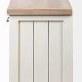 Fairview III Solid Wood Brown Top & White Frame 4 Cabinet Door Sideboard by Mercana at Eve Furniture