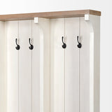 Fairview IV White And Brown Wood With Storage Hall Tree by Mercana at Eve Furniture