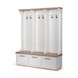 Fairview IV White And Brown Wood With Storage Hall Tree by Mercana at Eve Furniture