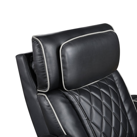 Fairway Black 2-Piece Power Double Reclining Set by Homelegance at Eve Furniture
