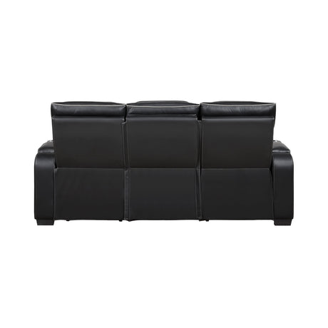 Fairway Black 2-Piece Power Double Reclining Set by Homelegance at Eve Furniture