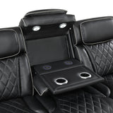 Fairway Black 2-Piece Power Double Reclining Set by Homelegance at Eve Furniture
