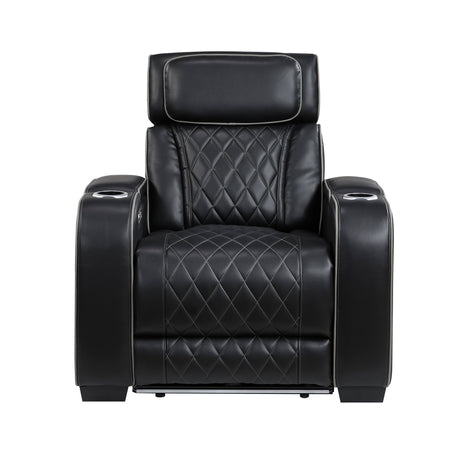 Fairway Black Power Double Reclining Living Room Set by Homelegance at Eve Furniture