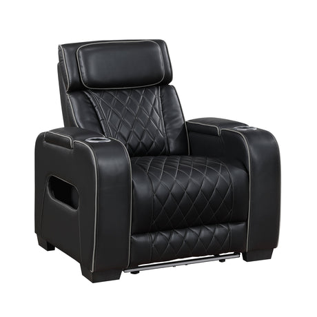Fairway Black Power Double Reclining Living Room Set by Homelegance at Eve Furniture