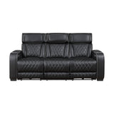 Fairway Black Power Double Reclining Living Room Set by Homelegance at Eve Furniture