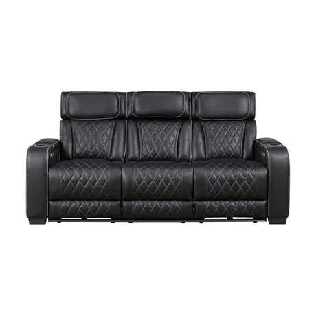 Fairway Black Power Double Reclining Living Room Set by Homelegance at Eve Furniture