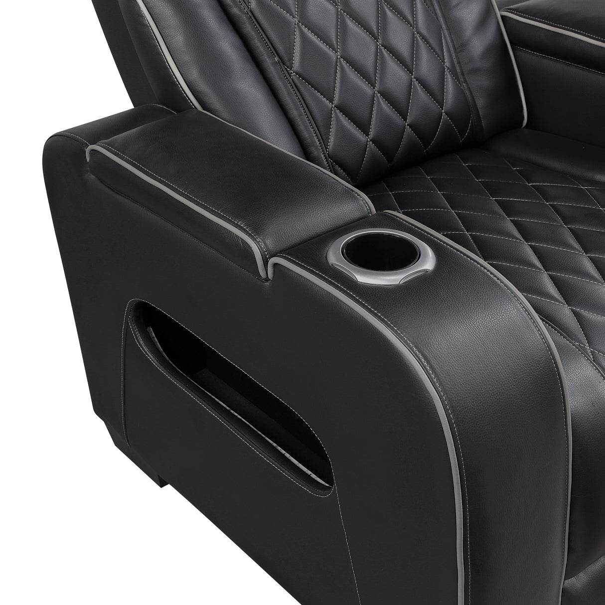 Fairway Black Power Double Reclining Sofa by Homelegance at Eve Furniture