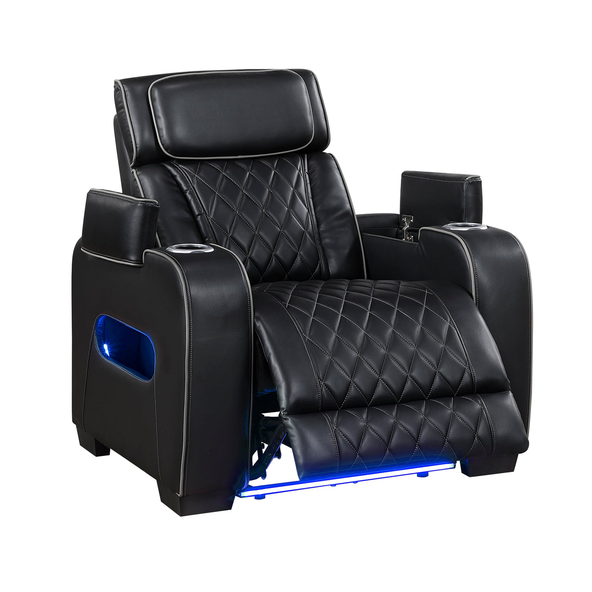 Fairway Black Power Reclining Chair by Homelegance at Eve Furniture