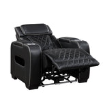 Fairway Black Power Reclining Chair by Homelegance at Eve Furniture