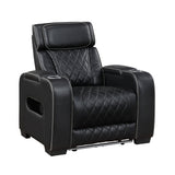Fairway Black Power Reclining Chair by Homelegance at Eve Furniture