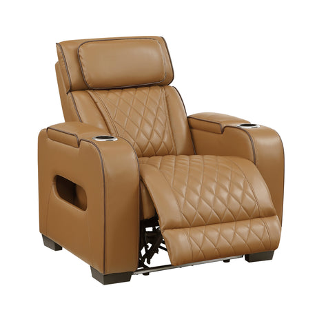 Fairway Brown Power Double Reclining Living Room Set by Homelegance at Eve Furniture