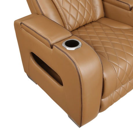 Fairway Brown Power Double Reclining Living Room Set by Homelegance at Eve Furniture