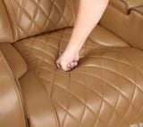 Fairway Brown Power Double Reclining Sofa by Homelegance at Eve Furniture