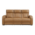 Fairway Brown Power Double Reclining Sofa by Homelegance at Eve Furniture