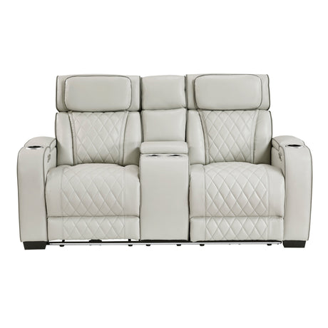 Fairway Taupe 2-PiecePower Double Reclining Set by Homelegance at Eve Furniture