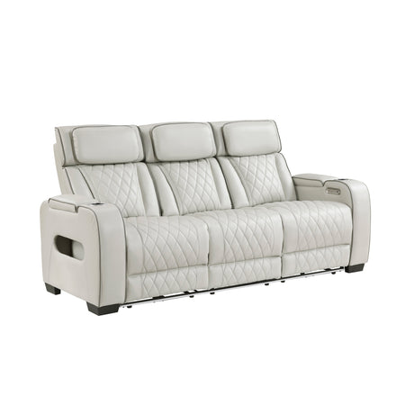 Fairway Taupe 2-PiecePower Double Reclining Set by Homelegance at Eve Furniture