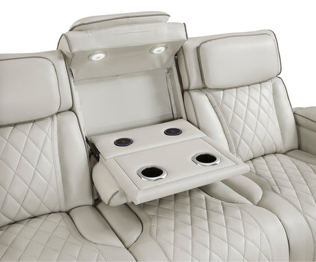 Fairway Taupe 2-PiecePower Double Reclining Set by Homelegance at Eve Furniture