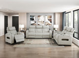 Fairway Taupe Power Double Reclining Living Room Set by Homelegance at Eve Furniture