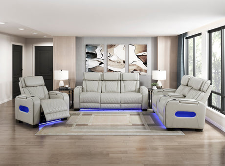 Fairway Taupe Power Double Reclining Sofa by Homelegance at Eve Furniture
