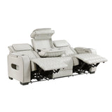 Fairway Taupe Power Double Reclining Sofa by Homelegance at Eve Furniture