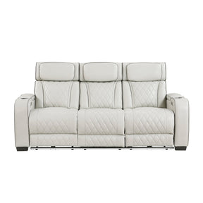 Fairway Taupe Power Double Reclining Sofa by Homelegance at Eve Furniture