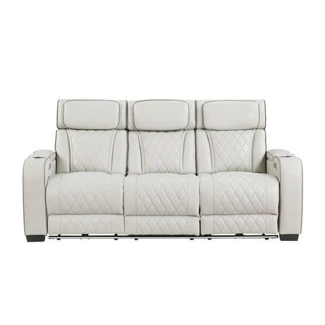 Fairway Taupe Power Double Reclining Sofa by Homelegance at Eve Furniture
