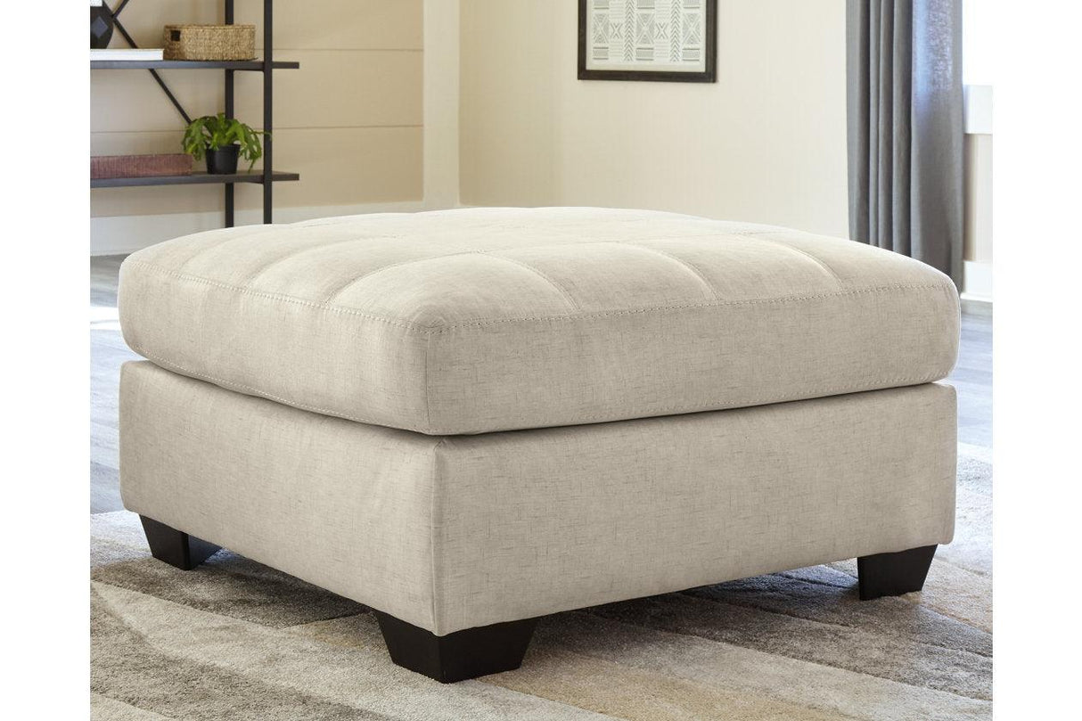 Falkirk Parchment Oversized Accent Ottoman by Ashley at Eve Furniture
