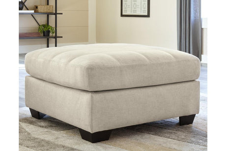 Falkirk Parchment Oversized Accent Ottoman by Ashley at Eve Furniture