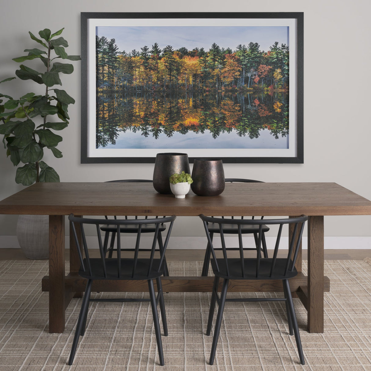 Fall Reflections by Dimitry Papkov Framed Art Print Matted under Glass by Mercana at Eve Furniture