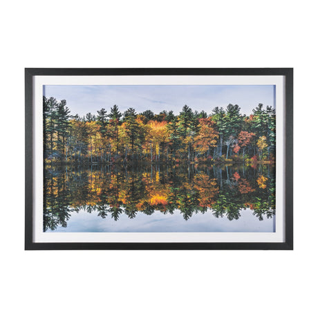 Fall Reflections by Dimitry Papkov Framed Art Print Matted under Glass by Mercana at Eve Furniture