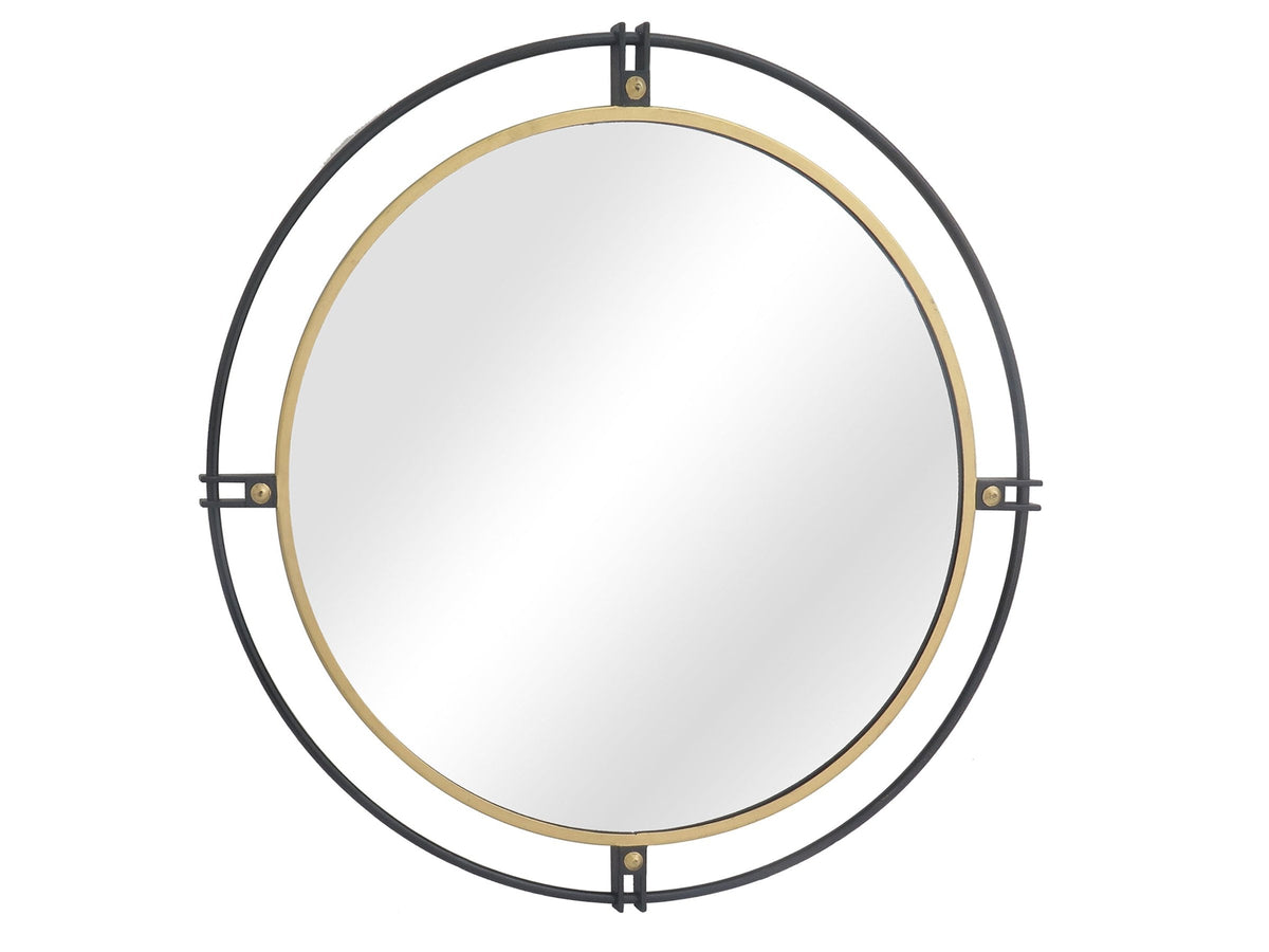 Fallon Gold/Black Wall Mirror by Crestview at Eve Furniture
