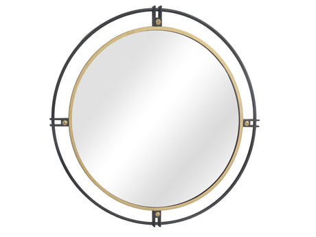 Fallon Gold/Black Wall Mirror by Crestview at Eve Furniture
