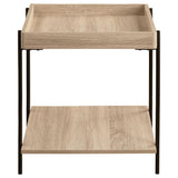 Fallon Light Brown Square Engineered Wood End Table by Coaster at Eve Furniture