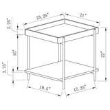 Fallon Light Brown Square Engineered Wood End Table by Coaster at Eve Furniture