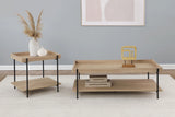 Fallon Light Brown Square Engineered Wood End Table by Coaster at Eve Furniture