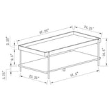 Fallon Natural 2-Piece Rectangular Coffee and End Table Set by Coaster at Eve Furniture