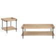 Fallon Natural 2-Piece Rectangular Coffee and End Table Set by Coaster at Eve Furniture