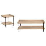 Fallon Natural 2-Piece Rectangular Coffee and End Table Set by Coaster at Eve Furniture