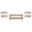 Fallon Natural 3-Piece Rectangular Coffee and End Table Set by Coaster at Eve Furniture