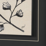 Fan Leaves by Cristina Bartl Villa Hand-Embellished Textured Framed Artwork Matted under Glass by Mercana at Eve Furniture