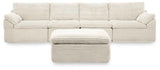 Fannin 4-Piece Sectional with Ottoman by Ashley at Eve Furniture