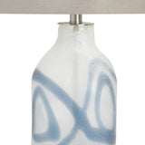 Fanning White/Blue Table Lamp by Crestview at Eve Furniture