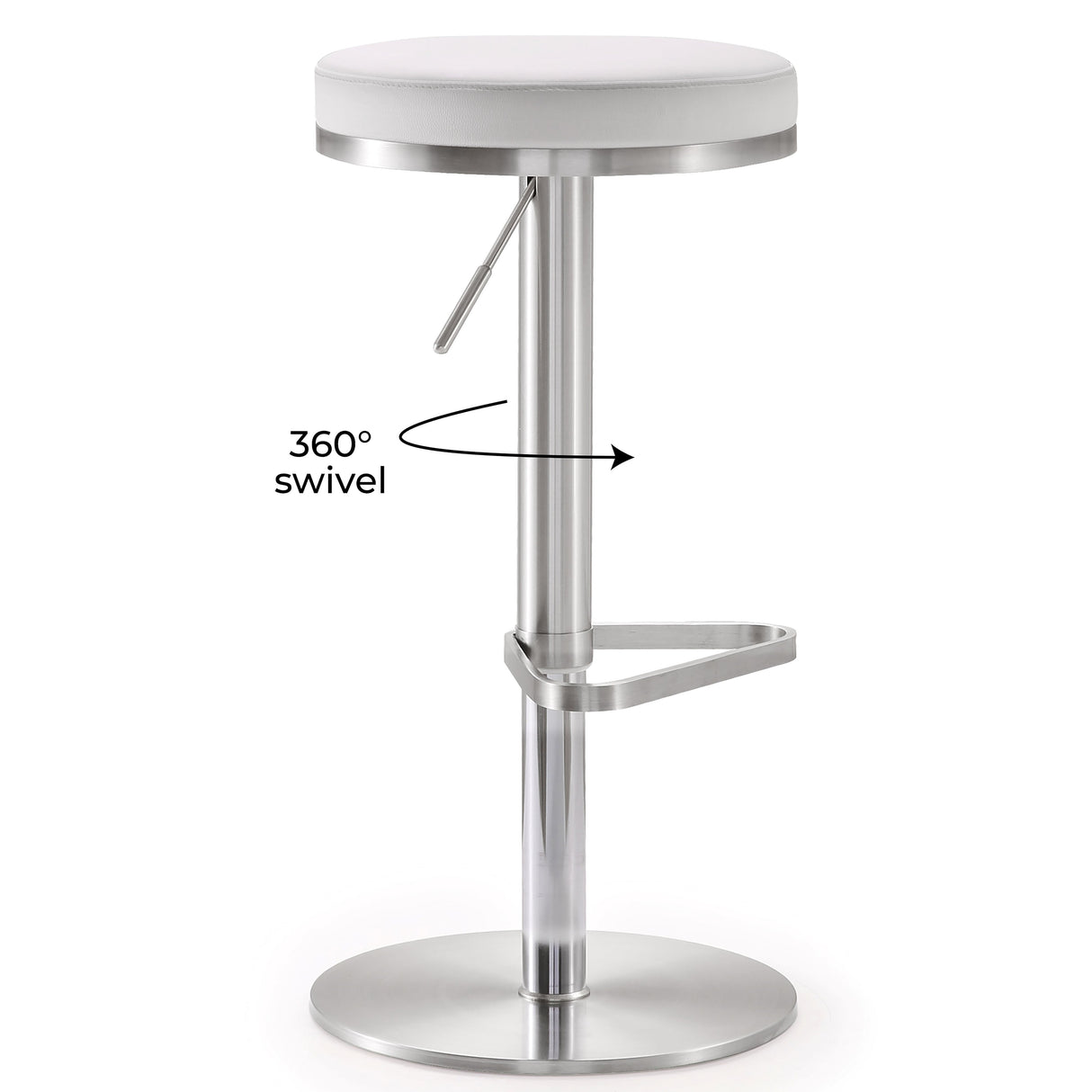 Fano Performance Vegan Leather Adjustable Barstool by TOV Furniture at Eve Furniture